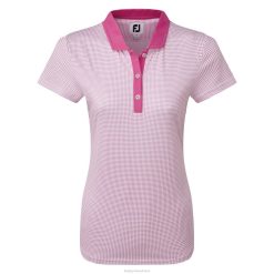ZHZH735 camisa lisle feminina sem mangas com gola rosa Footjoy rosa