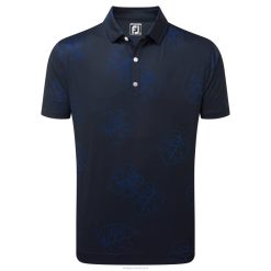 ZHZH73 selva folha piquê marinho tonal Footjoy tom marinho