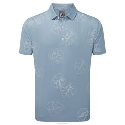 ZHZH74 piquê de folha da selva roxa empoeirada com jeans Footjoy jeans roxo empoeirado