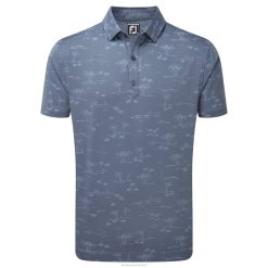 ZHZH887 bluestone-denim tropic golf lisle Footjoy bluestone-denim