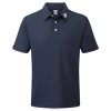 ZHZH889 stretch piquê sólido azul marinho Footjoy marinha
