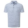 ZHZH908 lisle com estampa de granito branco Footjoy branco