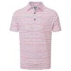 ZHZH933 giz link print piquê branco-laranja Footjoy branco-laranja