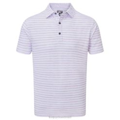 ZHZH934 giz link print piquê branco-lavanda Footjoy lavanda branca