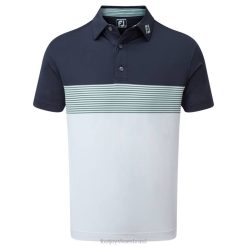 ZHZH937 color block piquê marinho-branco-sálvia Footjoy marinho-branco-sálvia