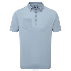 ZHZH946 acabamento tonal sólido com bolso cinza lisle Footjoy cinza