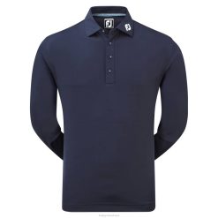 ZHZH964 manga longa thermocool auto gola azul marinho Footjoy marinha
