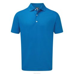 ZHZH969 gola em malha canelada sólida em piquê elástico cobalto Footjoy cobalto
