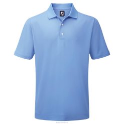 ZHZH974 gola de malha sólida em piquê elástico azul claro Footjoy azul claro